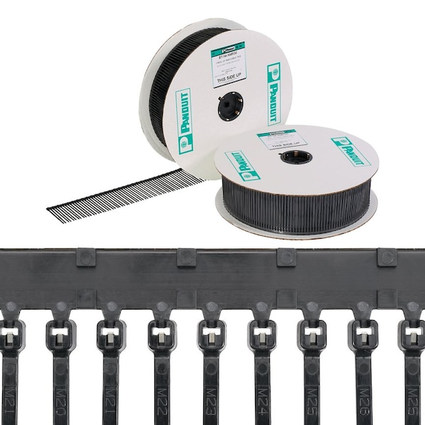 Cable Tie, 6 in L, 1-5/16 in Max Bundle Dia., Black, Nylon, 30 lb Strength, 10000 PK